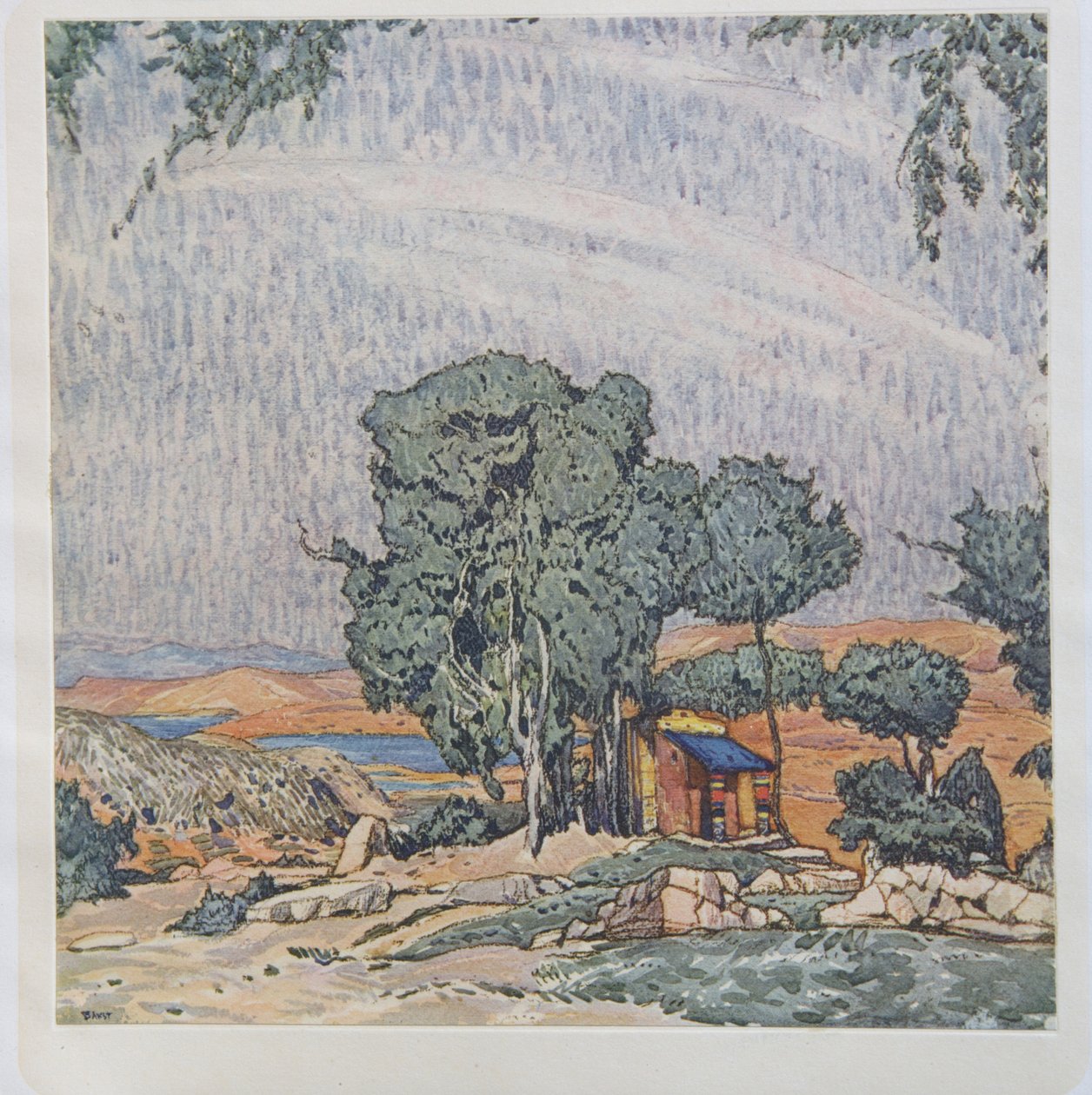 Scenografia do baletu Hélène de Sparte E. Verhaerena i D. de Séverac, 1912 autorstwa Leon Bakst