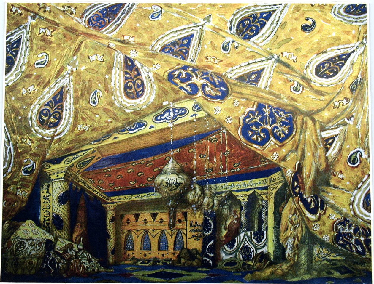 Scenografia do baletu Szeherezada autorstwa N. Rimskiego-Korsakowa, 1910 autorstwa Leon Bakst