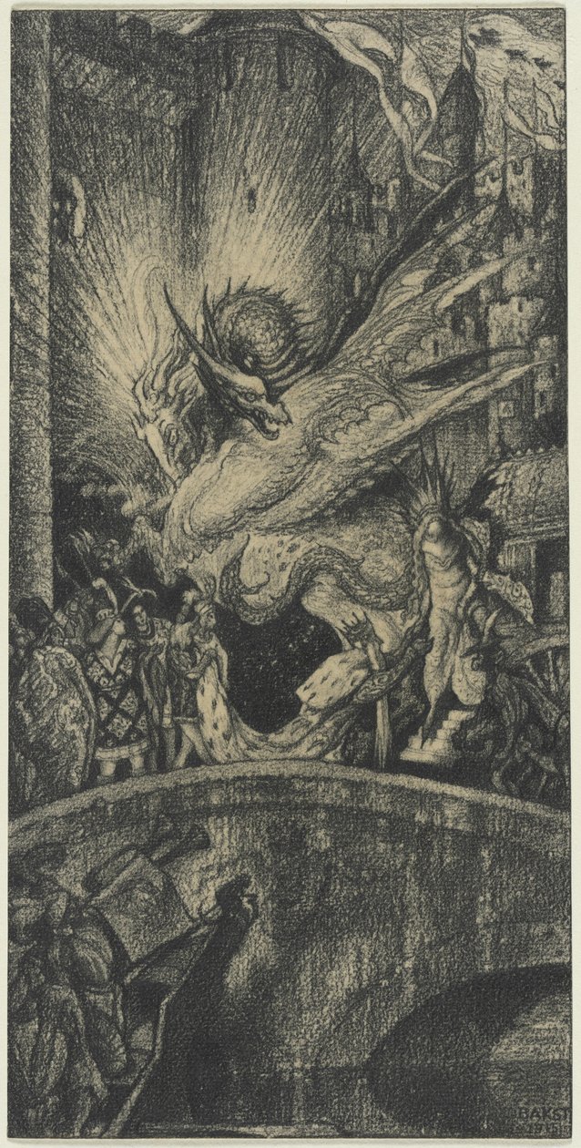 Studium scenografii autorstwa Leon Bakst