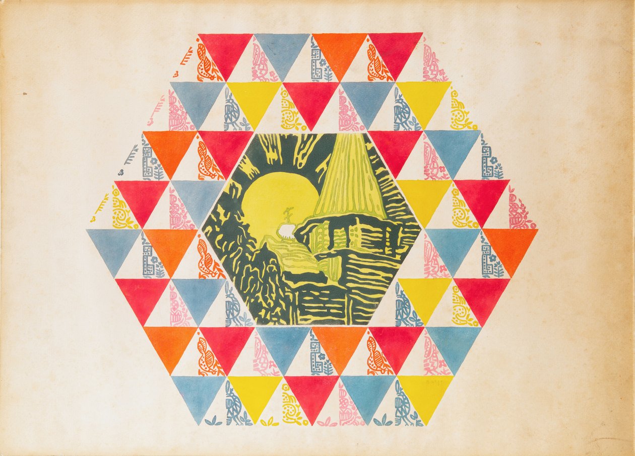 Projektowanie tkanin, ok. 1923-1924. autorstwa Leon Bakst