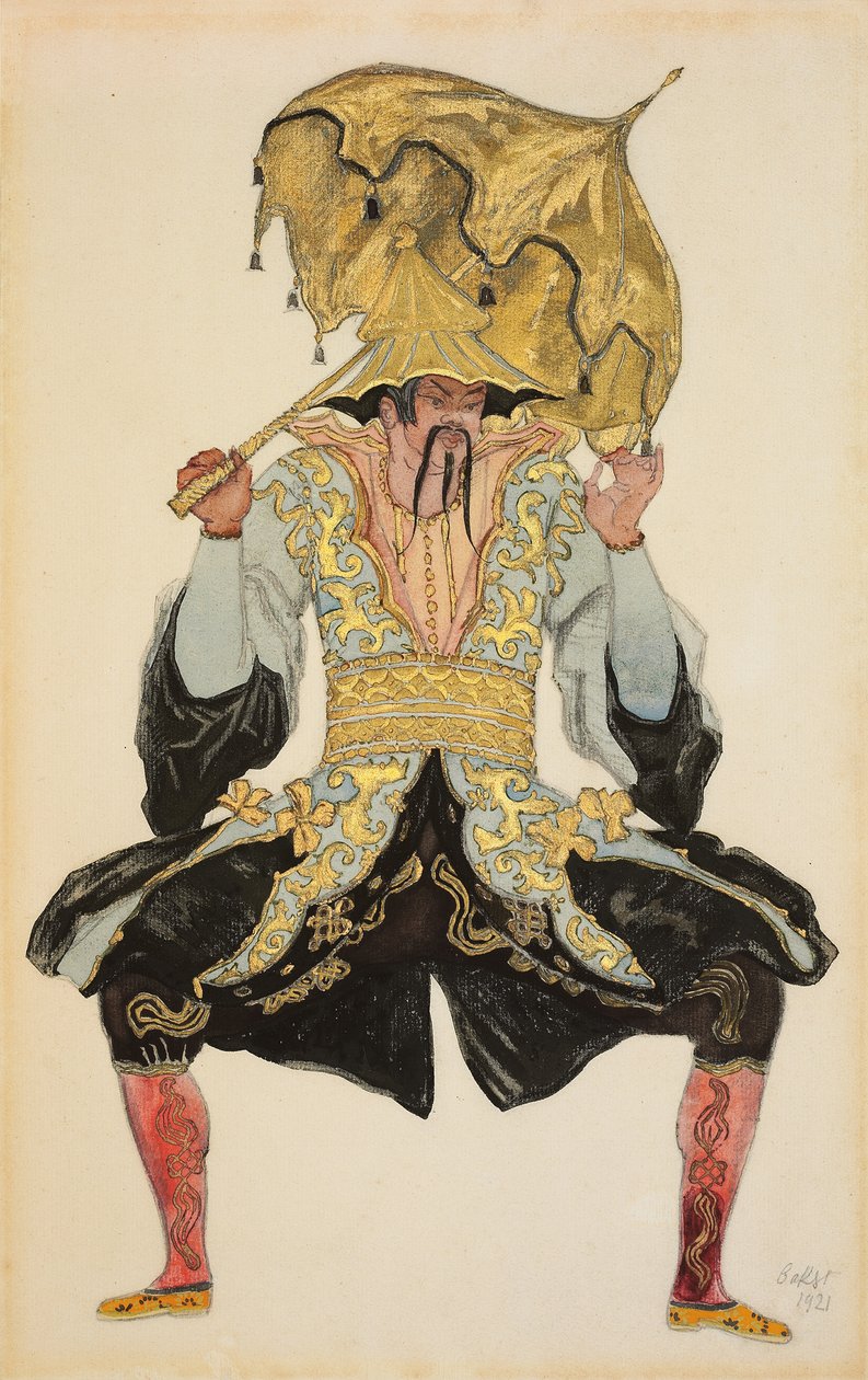 Chiński mandaryński, kostiumy do „Śpiącej królewny”, 1921 autorstwa Leon Bakst