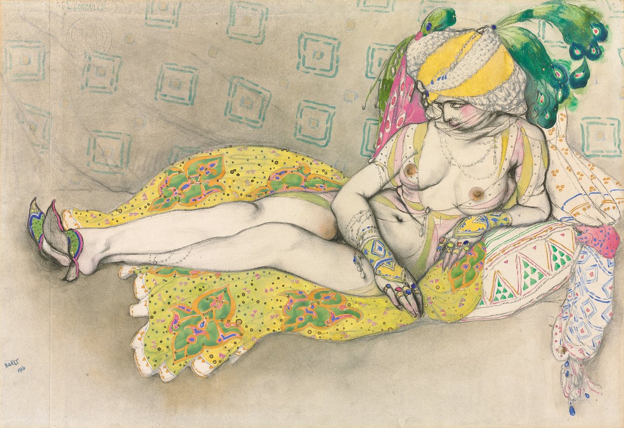 Żółta Sułtana, 1916 autorstwa Leon Bakst