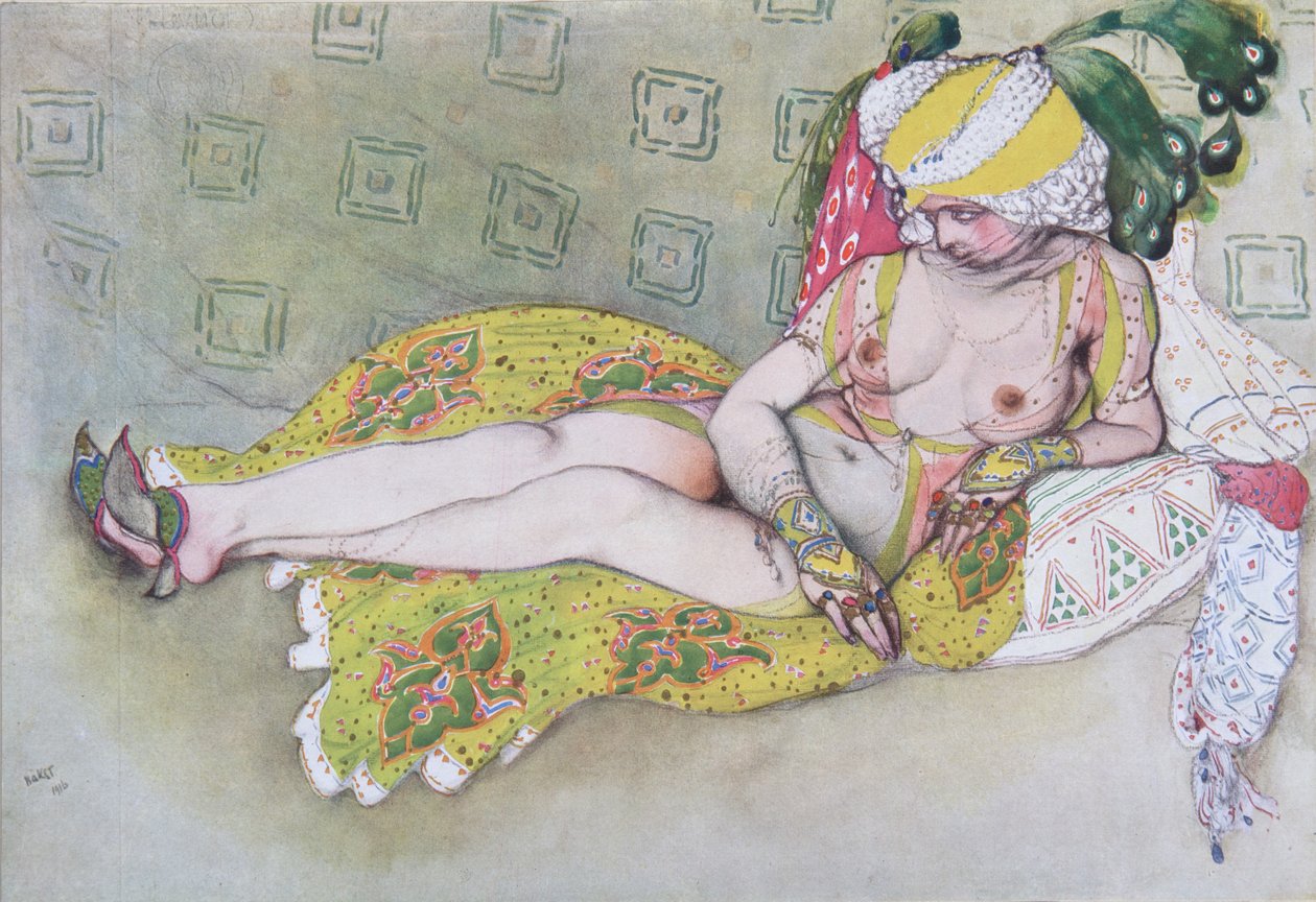 Żona żółtych sułtanów, 1916 autorstwa Leon Bakst