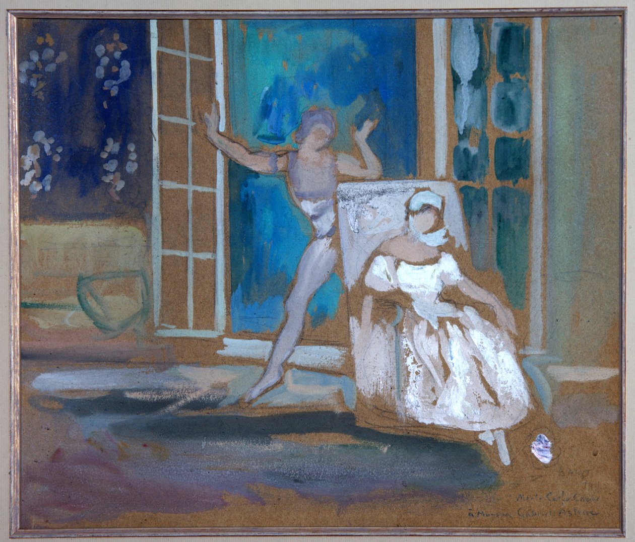 Wacław Niżyński (1889-1950) i Tara Karasavina (1885-1978) w balecie „Le Spectre de la Rose” autorstwa Leon Bakst