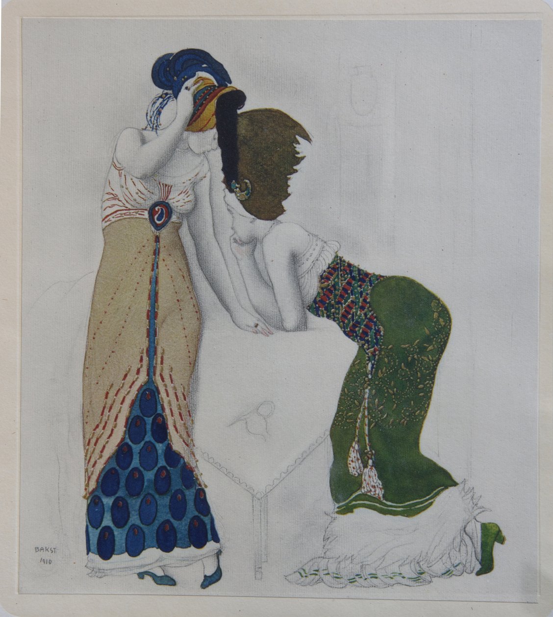 Kobieta w orientalnym stroju, 1910 autorstwa Leon Bakst