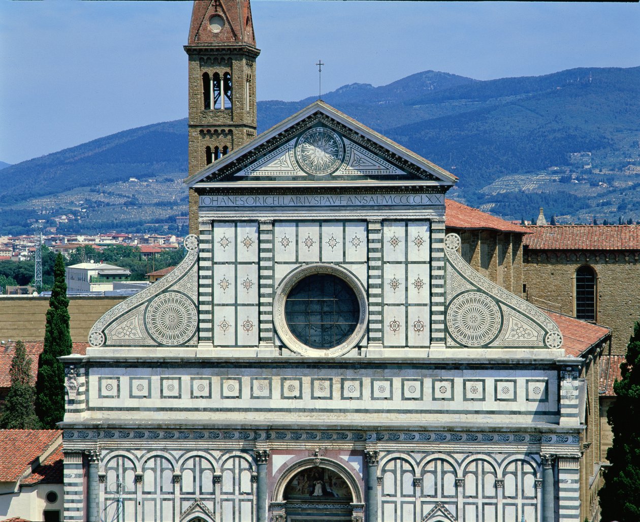 Widok Santa Maria Novella, ok. 1450-70 autorstwa Leon Battista Alberti