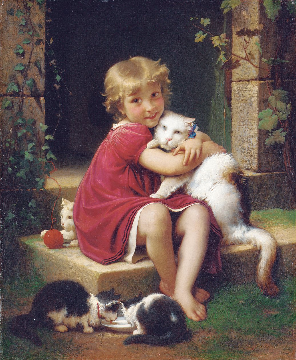 Jej ulubiony zwierzak, 1867 autorstwa Leon Bazile Perrault