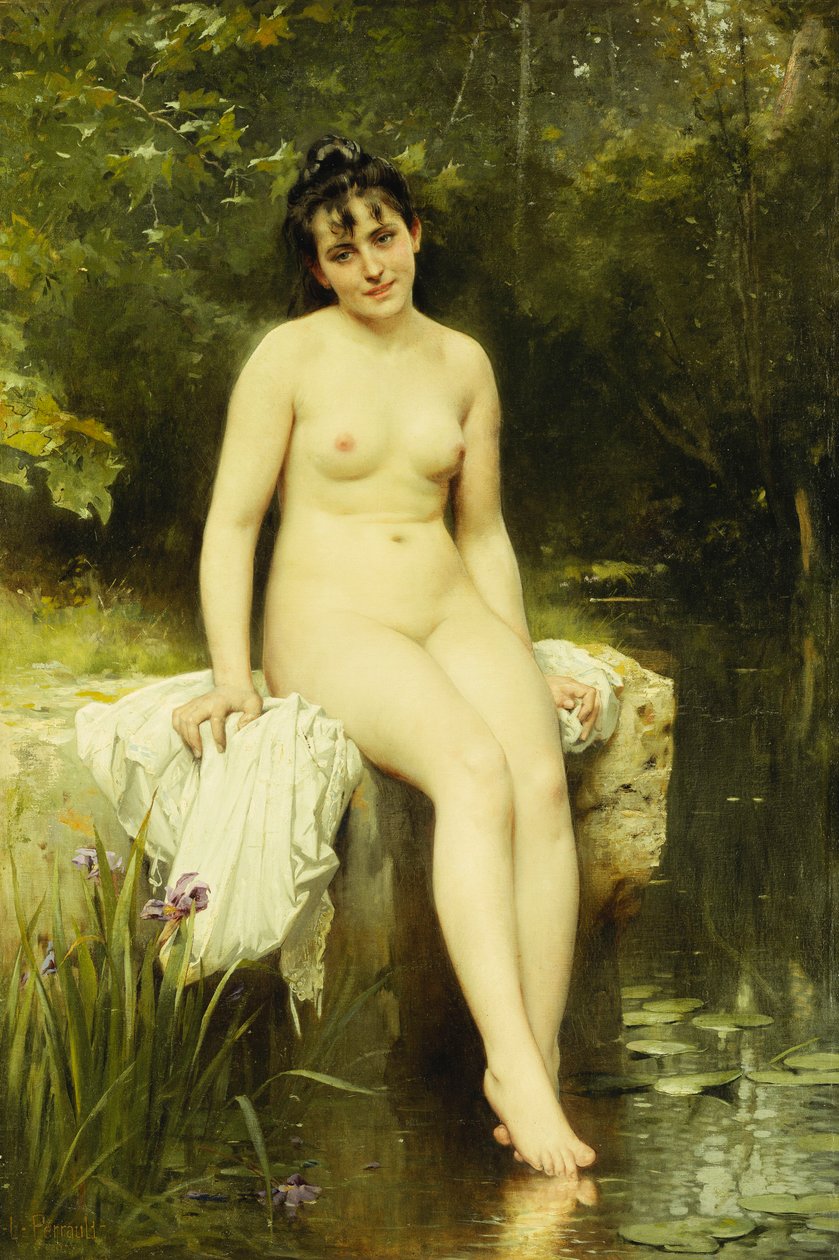 Kąpiący się, autorstwa Leon Bazile Perrault