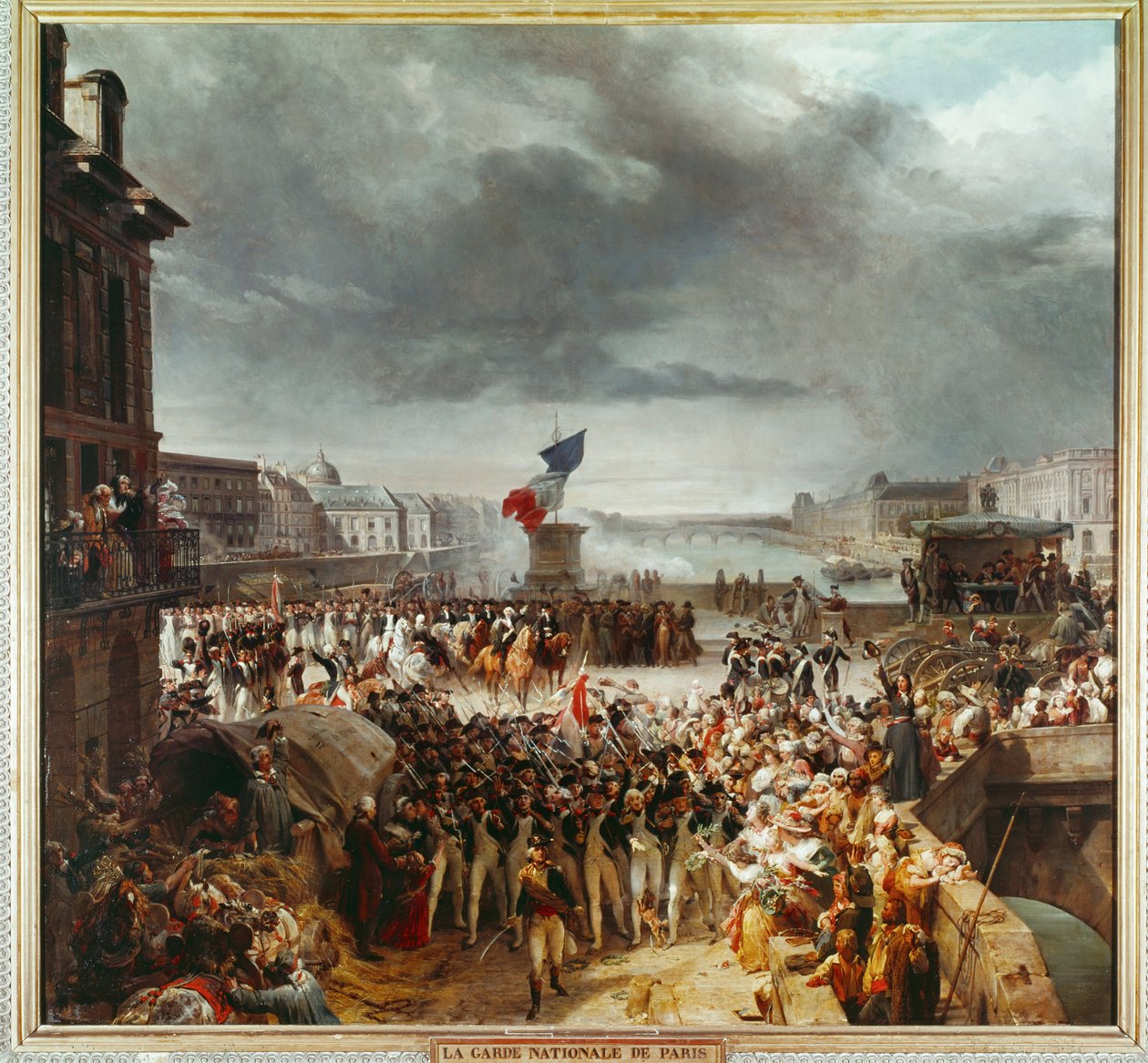 Paryska Gwardia Narodowa wyrusza do Armii Renu ... autorstwa Léon Cogniet