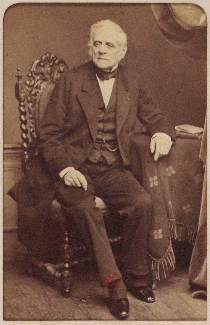 Portret kompozytora Daniela-Francois-Esprit Aubera (1782-1871), autorstwa Cremiere, Leona (1831-1913). Zdjęcie albuminy. Prywatna kolekcja autorstwa Leon Cremiere