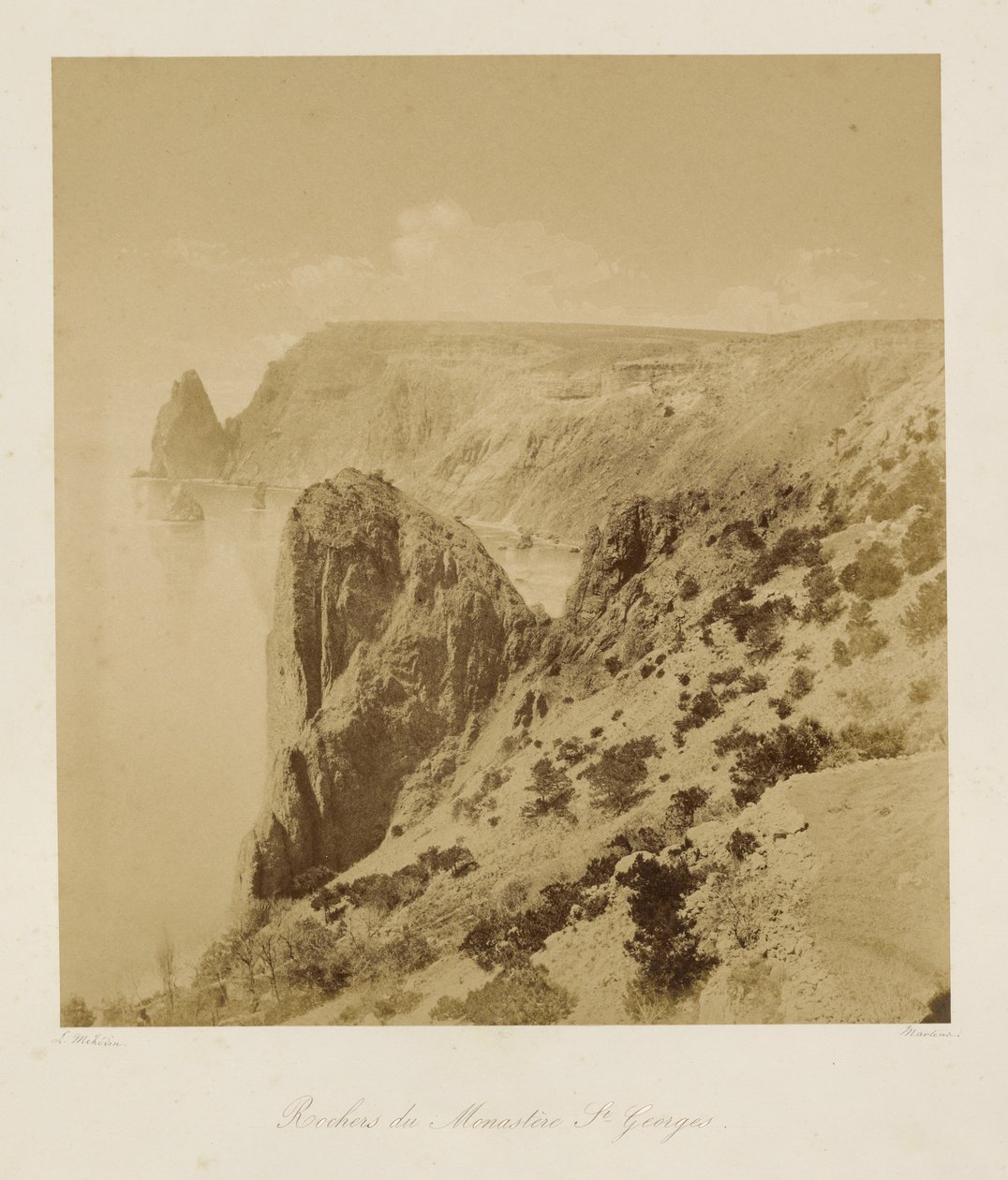 Skały klasztoru św. Jerzego (Rochers du Monastere St. Georges) autorstwa Leon Eugéne Méhédin