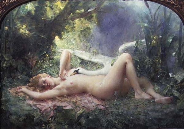 Triumf łabędzia autorstwa Leon Francois Comerre