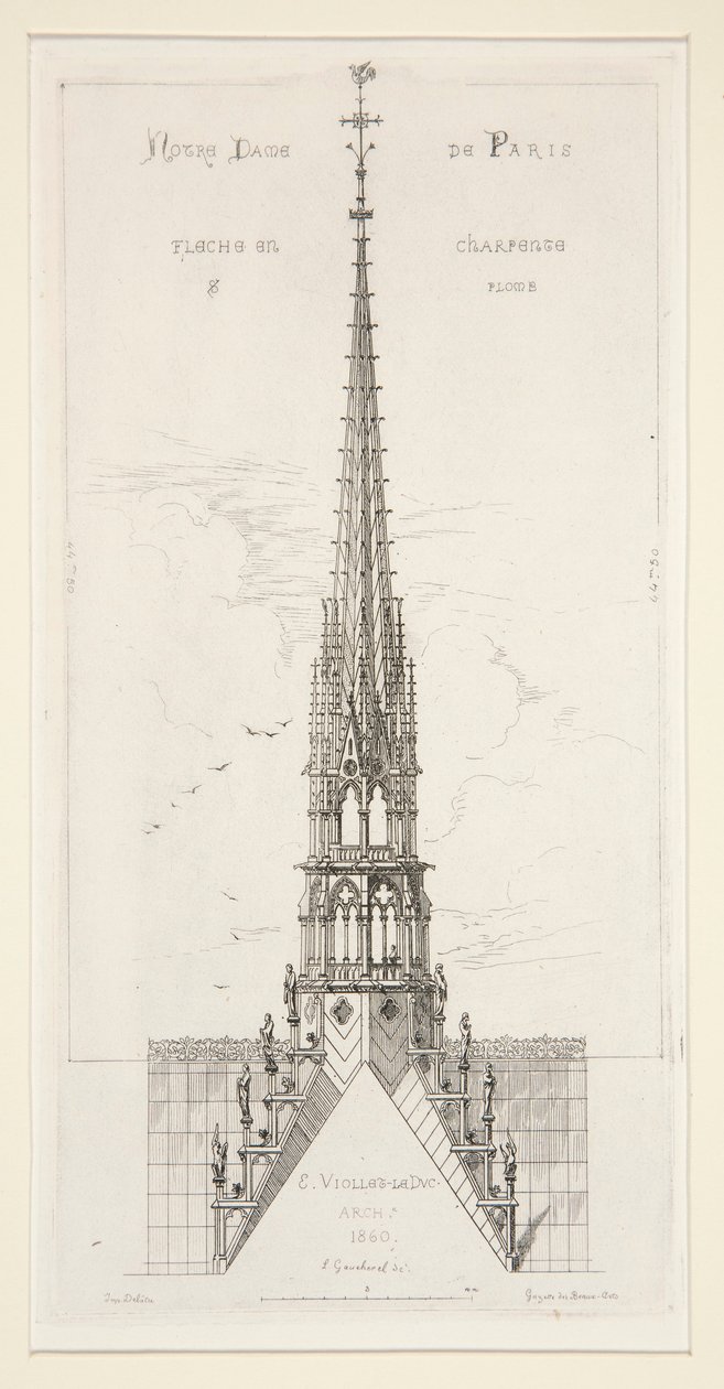 Notre Dame de Paris: Strzała w ramie i ołowiu autorstwa Leon Gaucherel