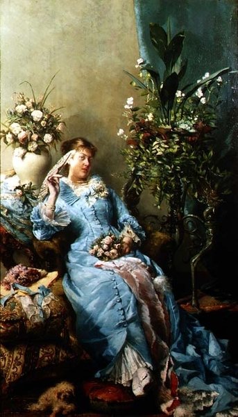Dama z wachlarzem autorstwa Leon Henri Marie Frederic