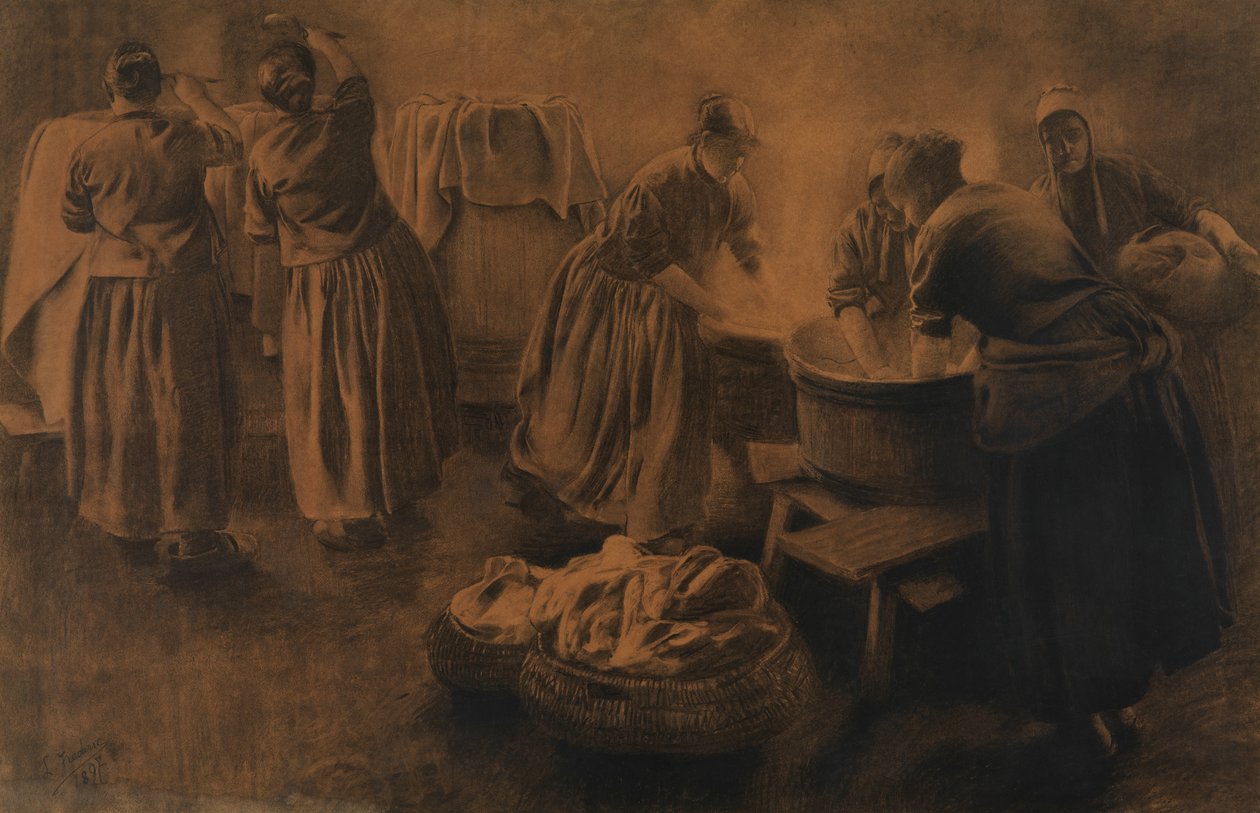 Mgła (węgiel na papierze) autorstwa Leon Henri Marie Frederic