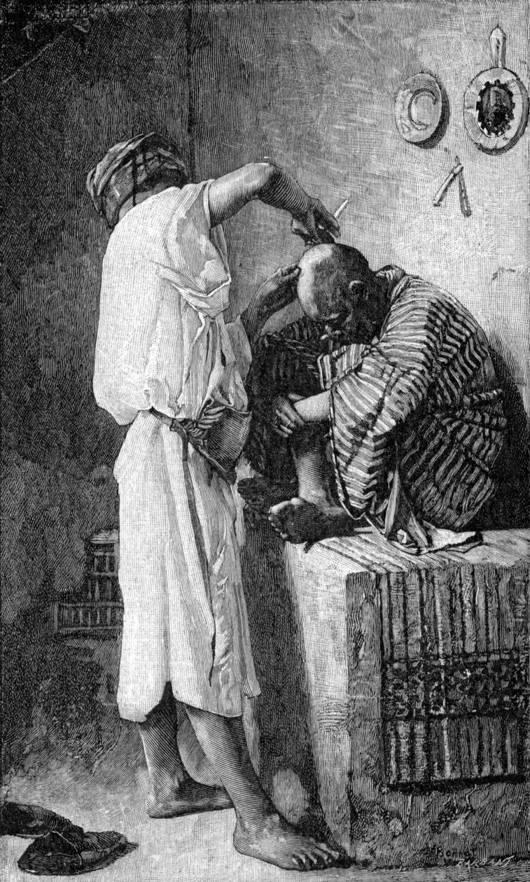 Fryzjer w Stambule autorstwa Leon Joseph Florentin (after) Bonnat