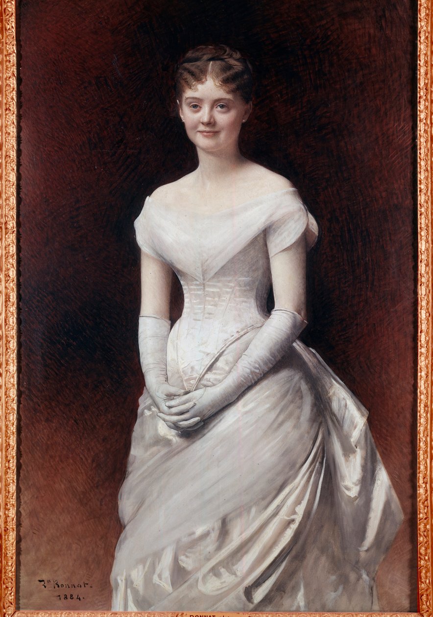 Portret Mademoiselle de Noille Obraz Leon Joseph Bonnat (1833-1922) 1884 Tours, Muzeum Sztuk Pięknych autorstwa Leon Joseph Florentin Bonnat