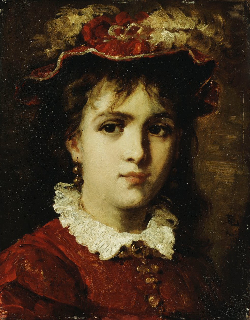 Portret młodej dziewczyny, 1876 autorstwa Leon Joseph Florentin Bonnat