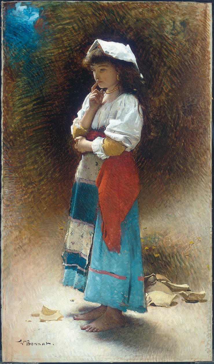 Rozbity dzban (olej na płótnie) autorstwa Leon Joseph Florentin Bonnat