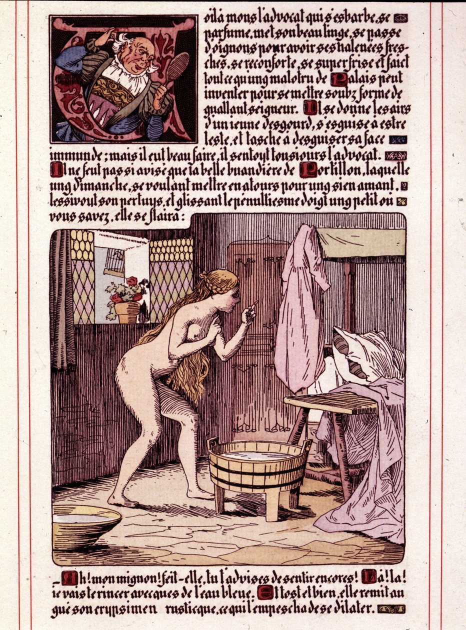 Ilustracja powieści Honoriusza Balzaka „La Mye du Roy” Leona Lebegue (1863-1944) autorstwa Leon Lebegue