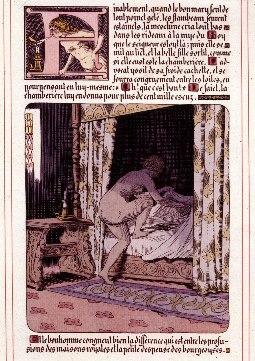 Ilustracja do powieści Honoriusza Balzaka „La Mye du Roy” autorstwa Leona Lebegue (1863-1944) autorstwa Leon Lebegue