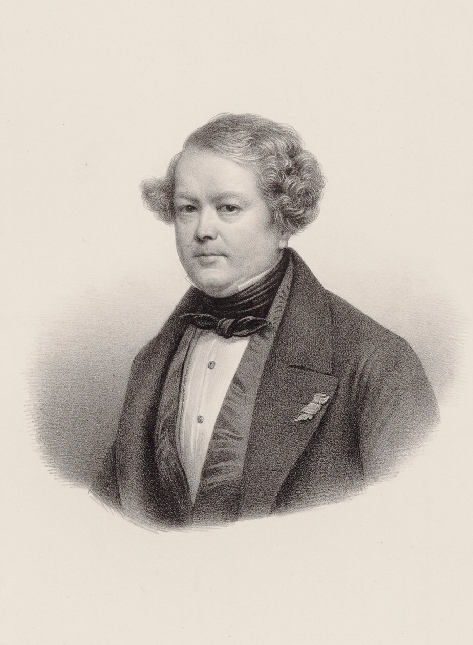 Portret kompozytora Auguste-Mathieu Panserona 1796-1859, 1850. autorstwa Leon Noel
