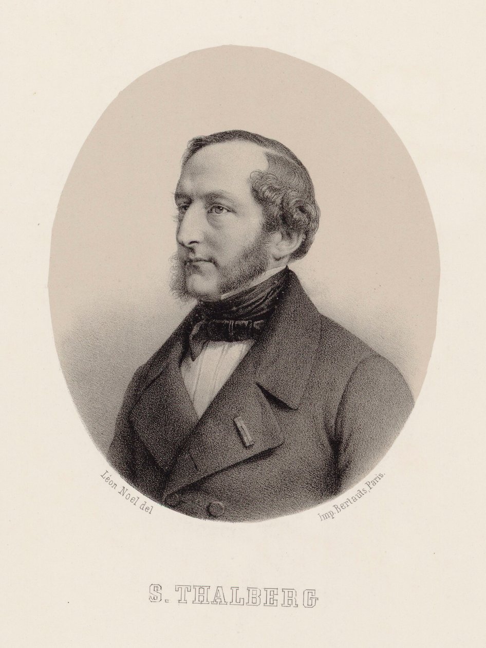 Portret pianisty i kompozytora Zygmunta Thalberga 1812-1871 , ok. 1860. autorstwa Leon Noel