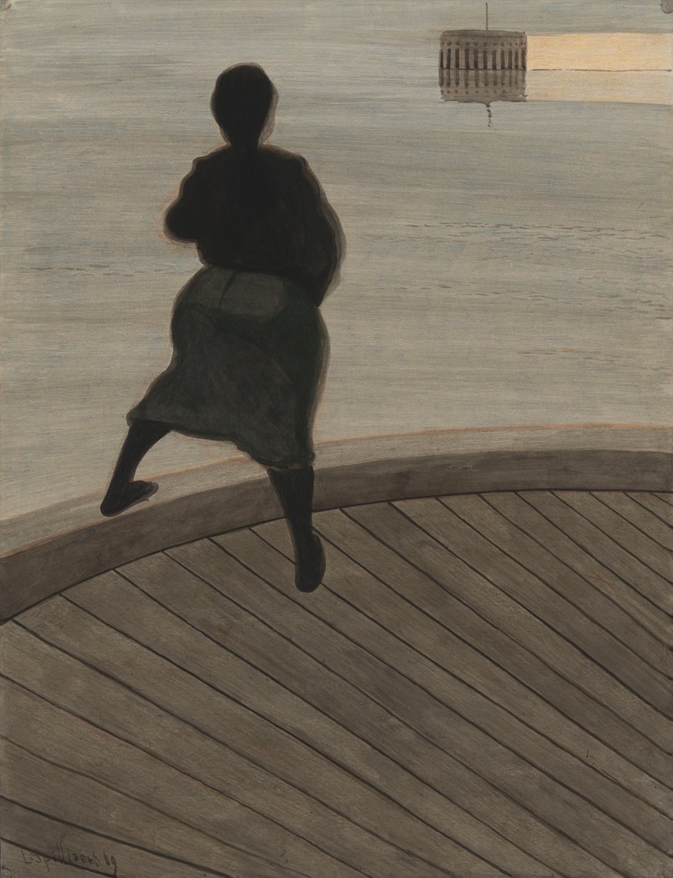 Rybaczka na molo autorstwa Leon Spilliaert