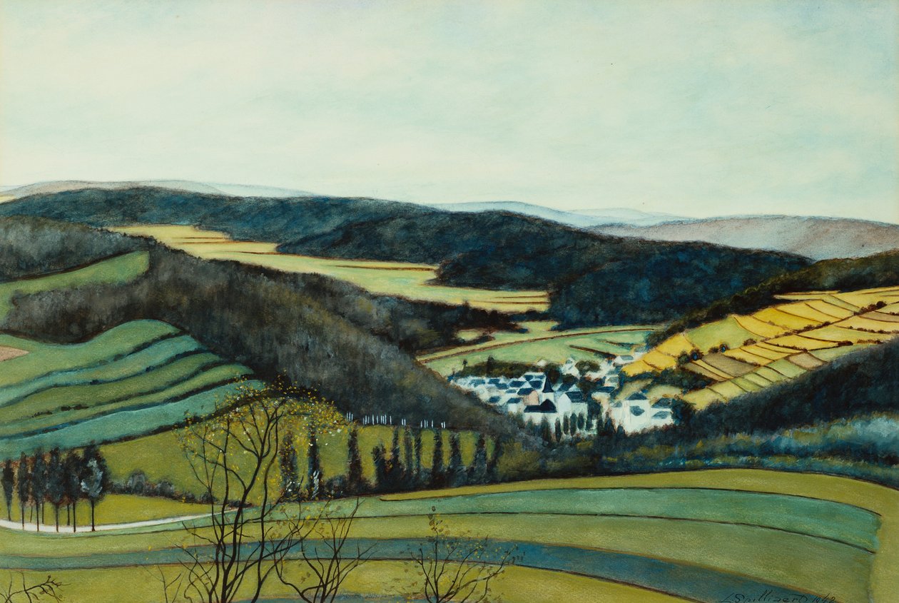 Krajobraz, Widok Vressets/Sermois; Paysage, Vue Vressets/Sermois autorstwa Leon Spilliaert