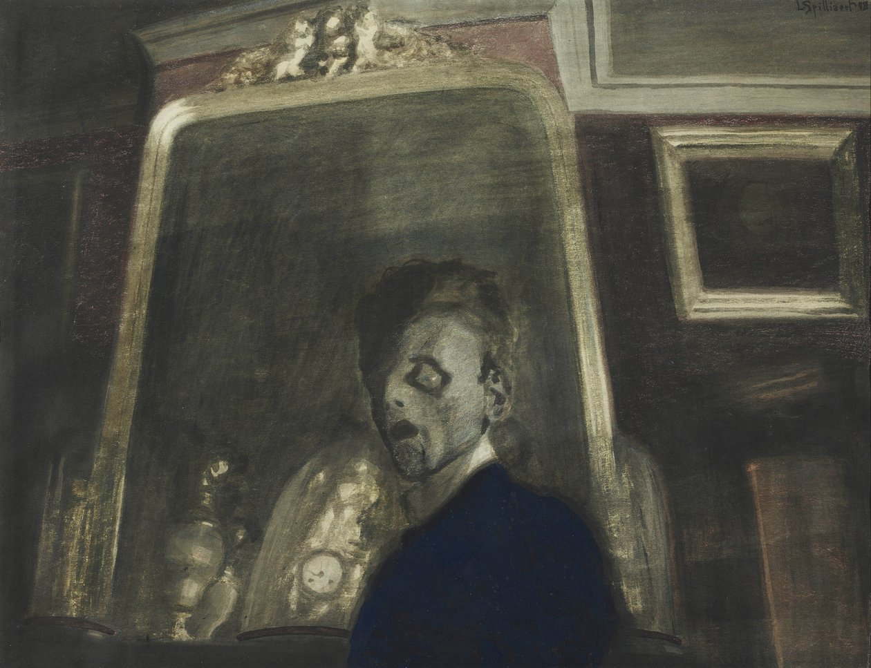 Autoportret przed lustrem, 1908. autorstwa Leon Spilliaert