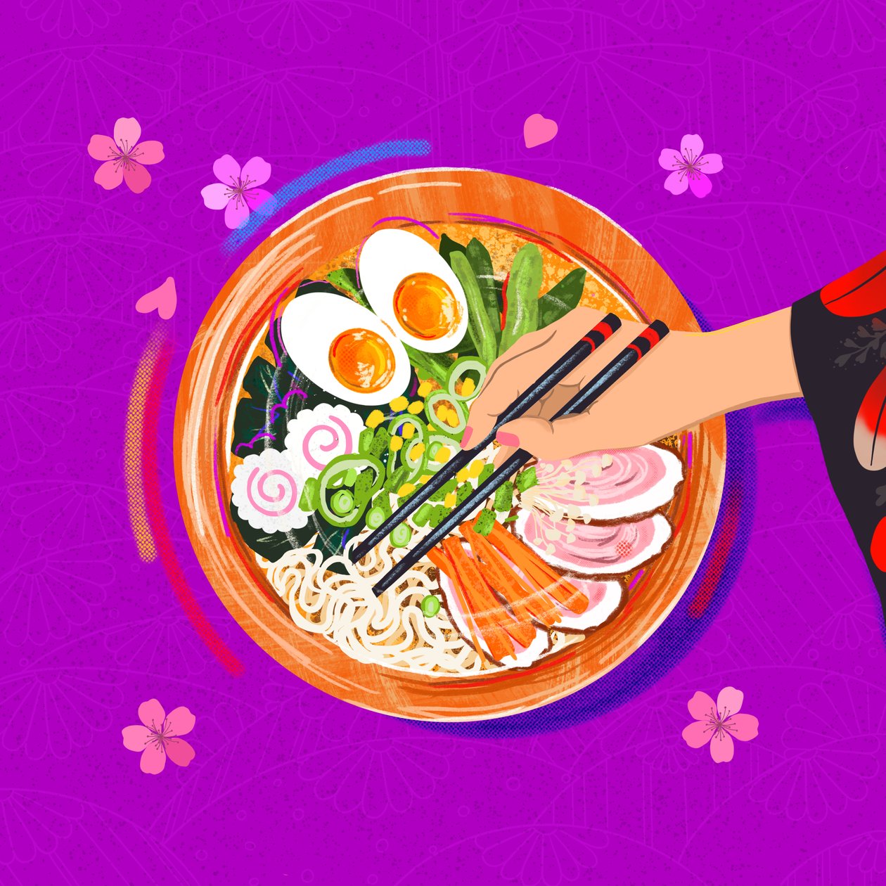 Ramen Bliss, 2025 (w wersji cyfrowej) autorstwa Leona Tsiara