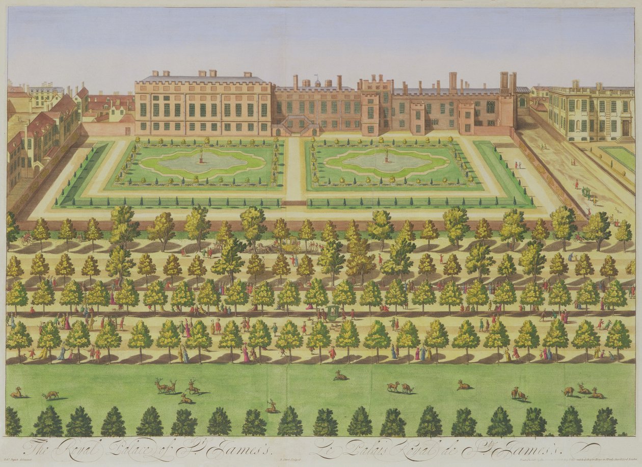 James", z "Survey of London", wyryty przez Johannesa Kipa (ok. 1652-1722), 1730 (rycina kolorowa) autorstwa Leonard Knyff