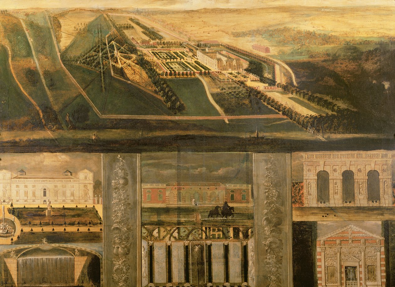 Widok topograficzny Wilton, ok. 1710 autorstwa Leonard Knyff