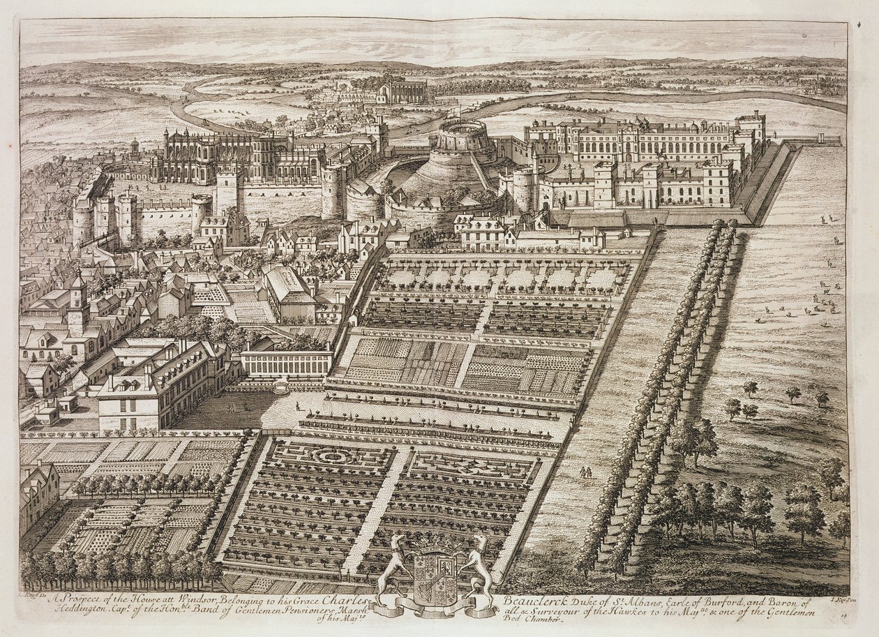 Zamek Windsor, wyryty przez Johannesa Kipa (ok. 1652-1722) autorstwa Leonard Knyff