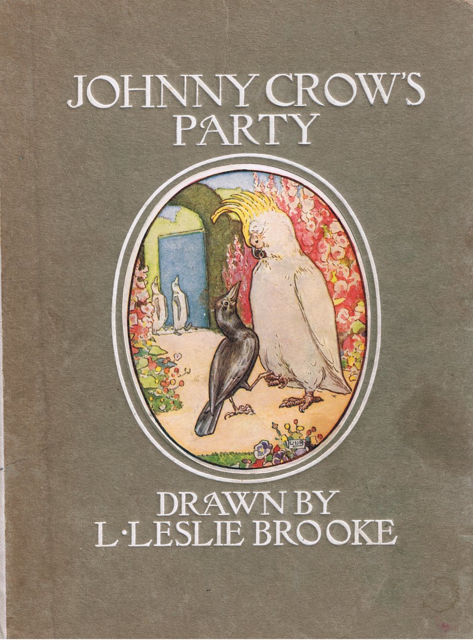 Ilustracja na okładce z „Przyjęcia Johnny Crow”, ok. 1930 r. autorstwa Leonard Leslie Brooke
