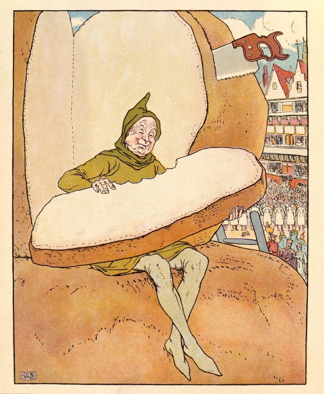 Ilustracja ze Złotej Gęsi autorstwa Leonard Leslie Brooke