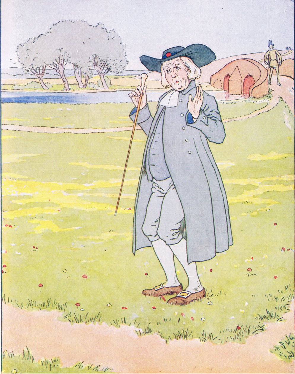 Na środku pola spotkali proboszcza autorstwa Leonard Leslie Brooke