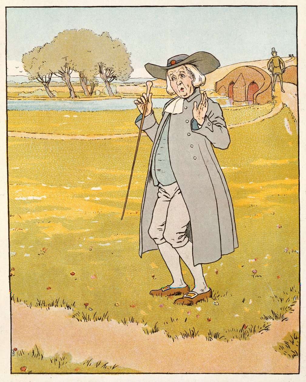 Proboszcz był zdumiony, ilustracja ze Złotej Gęsi autorstwa Leonard Leslie Brooke