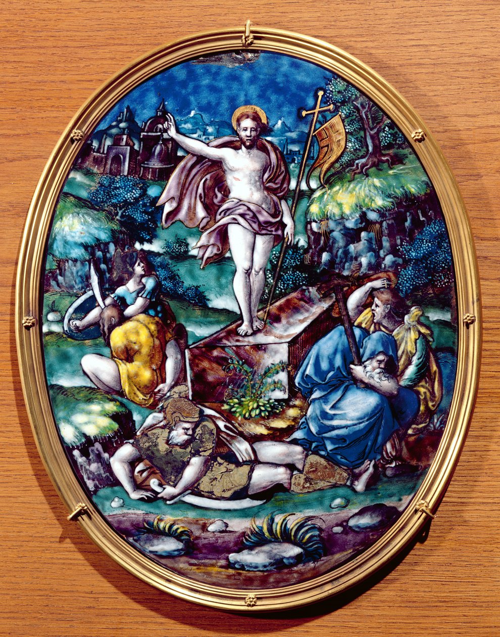 Zmartwychwstanie Chrystusa, 1557 (emalia malowana) autorstwa Leonard Limosin