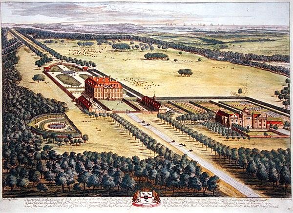 Stansted w hrabstwie Sussex wyryty przez Johannesa Kipa (ok. 1652-1722) (rycina) autorstwa Leonard (after) Knyff