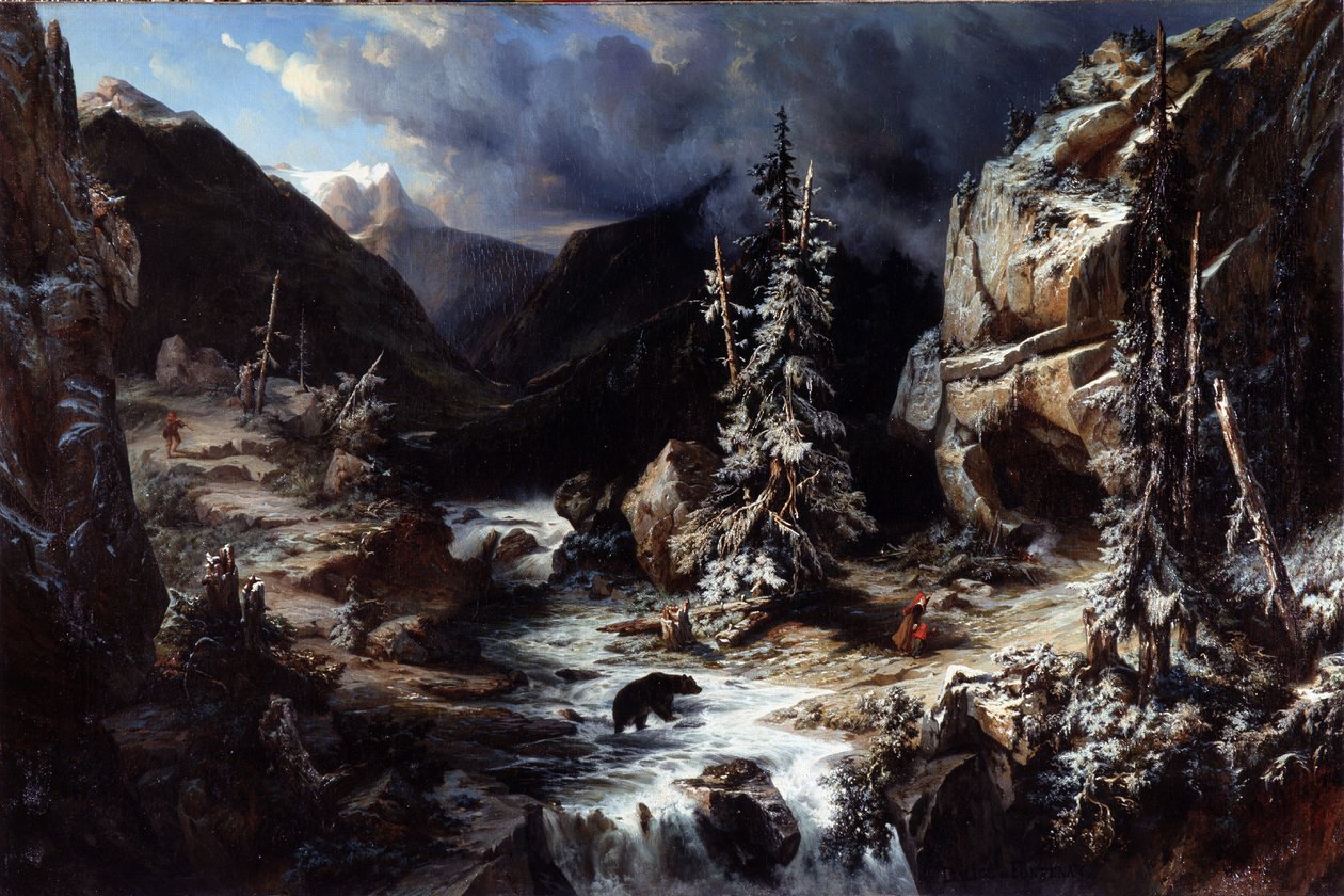 Widok na ścieżce do Maladetta autorstwa Leonard Alexis Dalige de Fontenay
