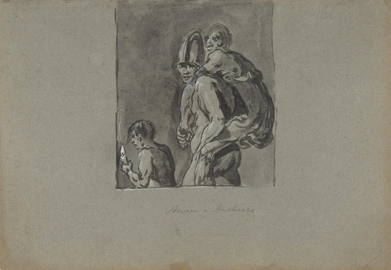 Eneasz i Anchises, 1611-74. autorstwa Leonard Bramer