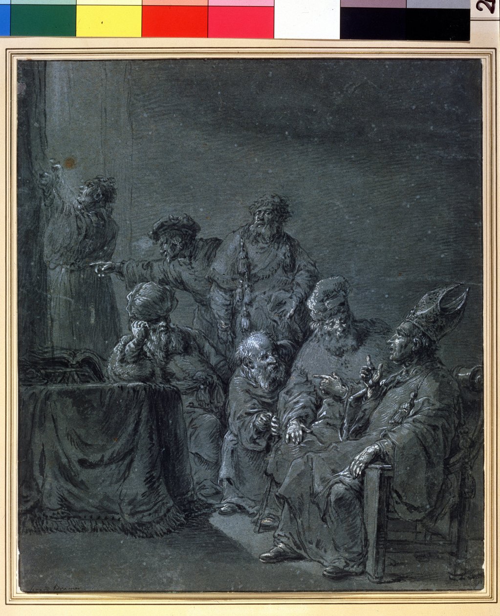 „„Przedmiot biblijny”” (Przedmiot biblijny). Rysunek Leonaerta Bramera (1596-1674). XVII-wieczne Muzeum Puszkina, Moskwa autorstwa Leonard Bramer