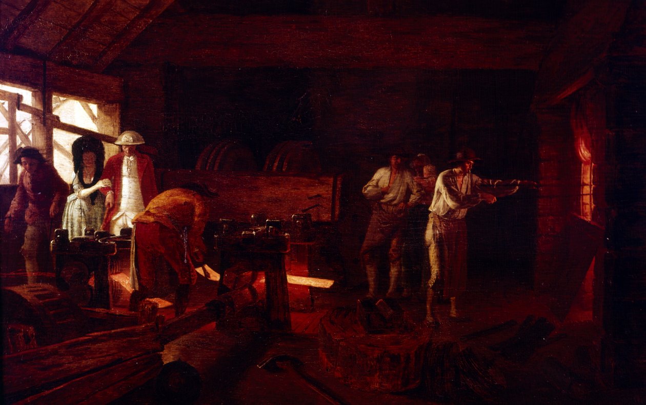 Wnętrze odlewni (malarstwo) autorstwa Léonard Defrance