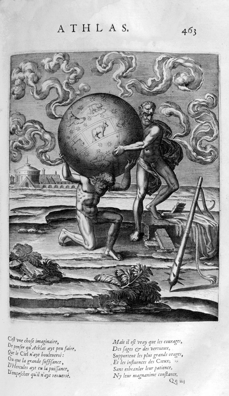 Atlas, 1615 autorstwa Leonard Gaultier