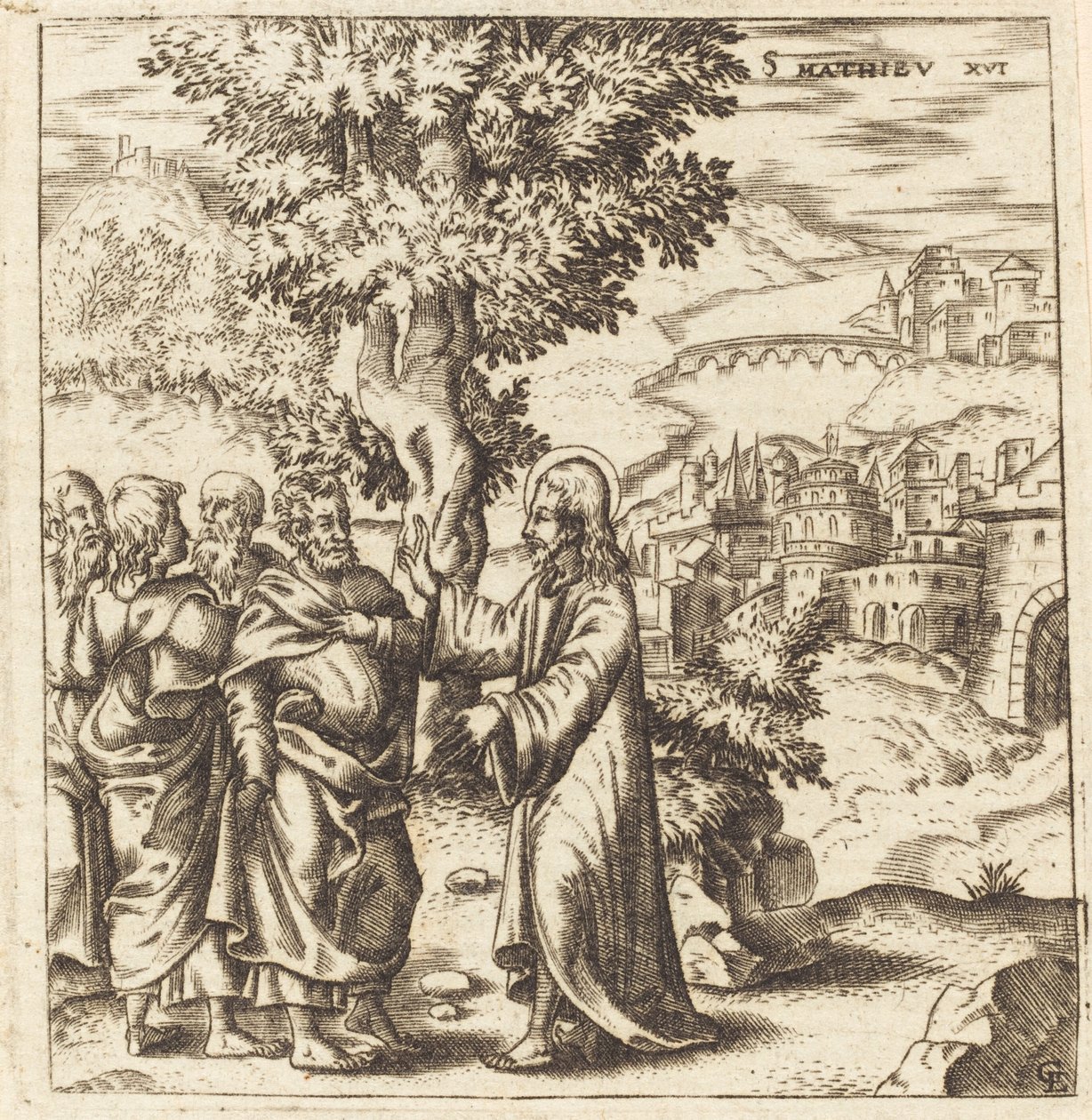 Chrystus upomina swoich uczniów autorstwa Leonard Gaultier