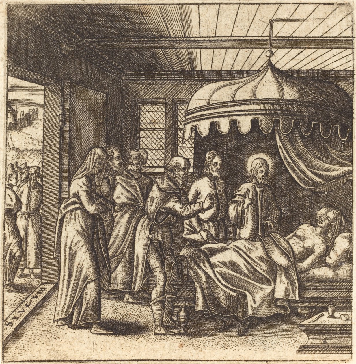 Chrystus wychowuje córkę Jaira autorstwa Leonard Gaultier