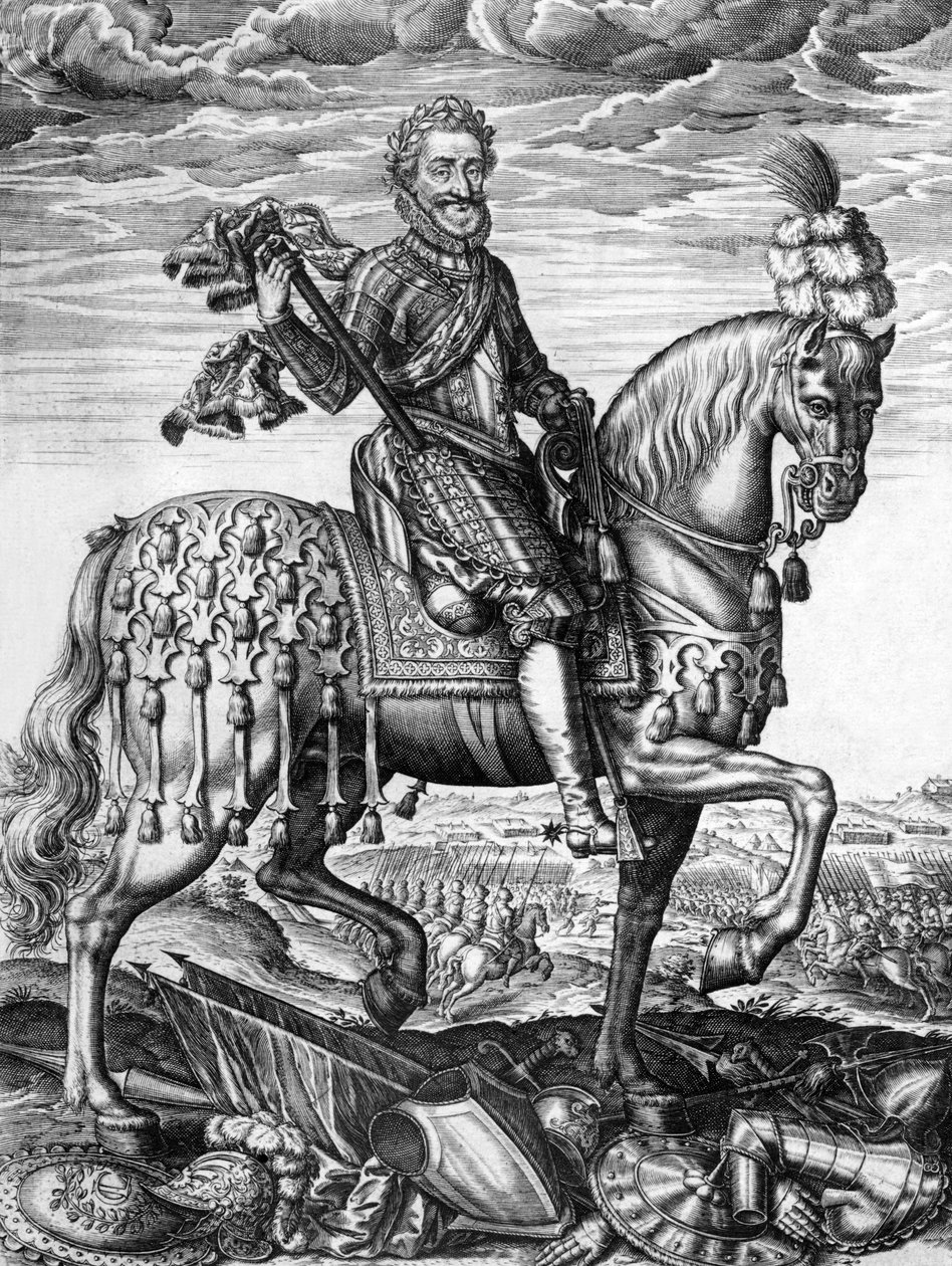 Henryk IV (1553-1610) król francuski w latach 1589-1610, rycina Leonarda Gaultier autorstwa Leonard Gaultier
