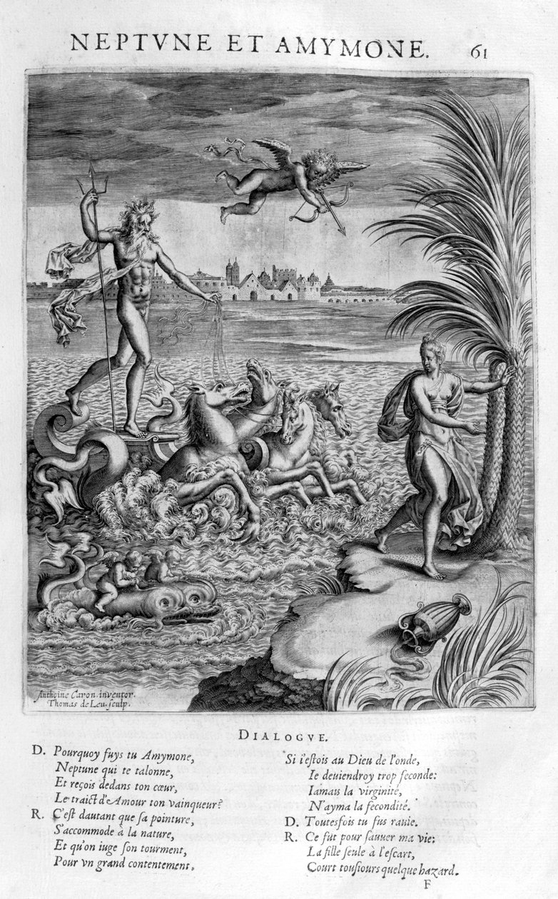 Neptun i Amimon, 1615 autorstwa Leonard Gaultier
