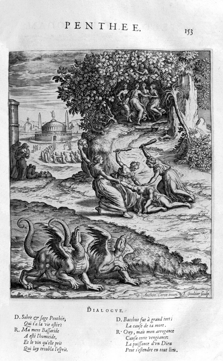 Penteusz, 1615 autorstwa Leonard Gaultier
